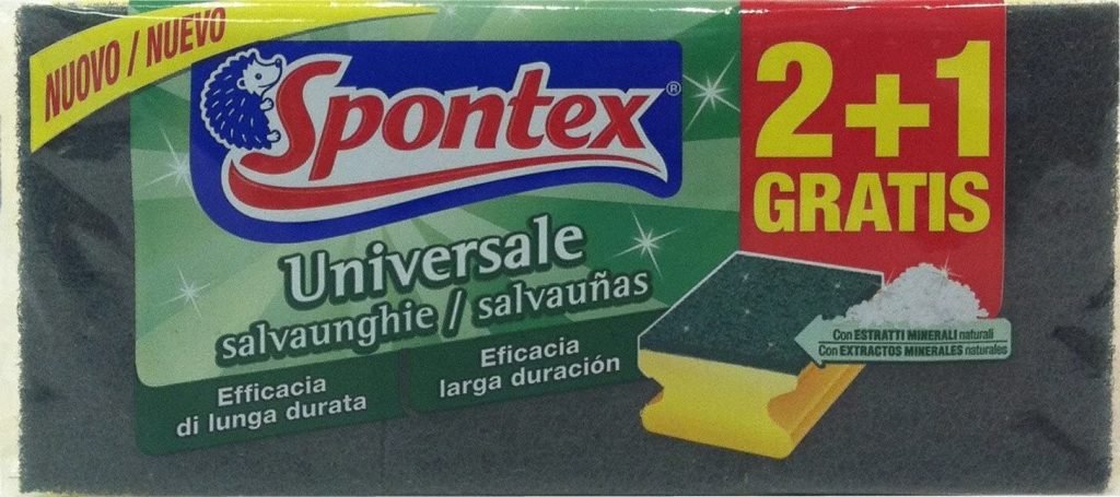 sponge spontex saves nails 2+1